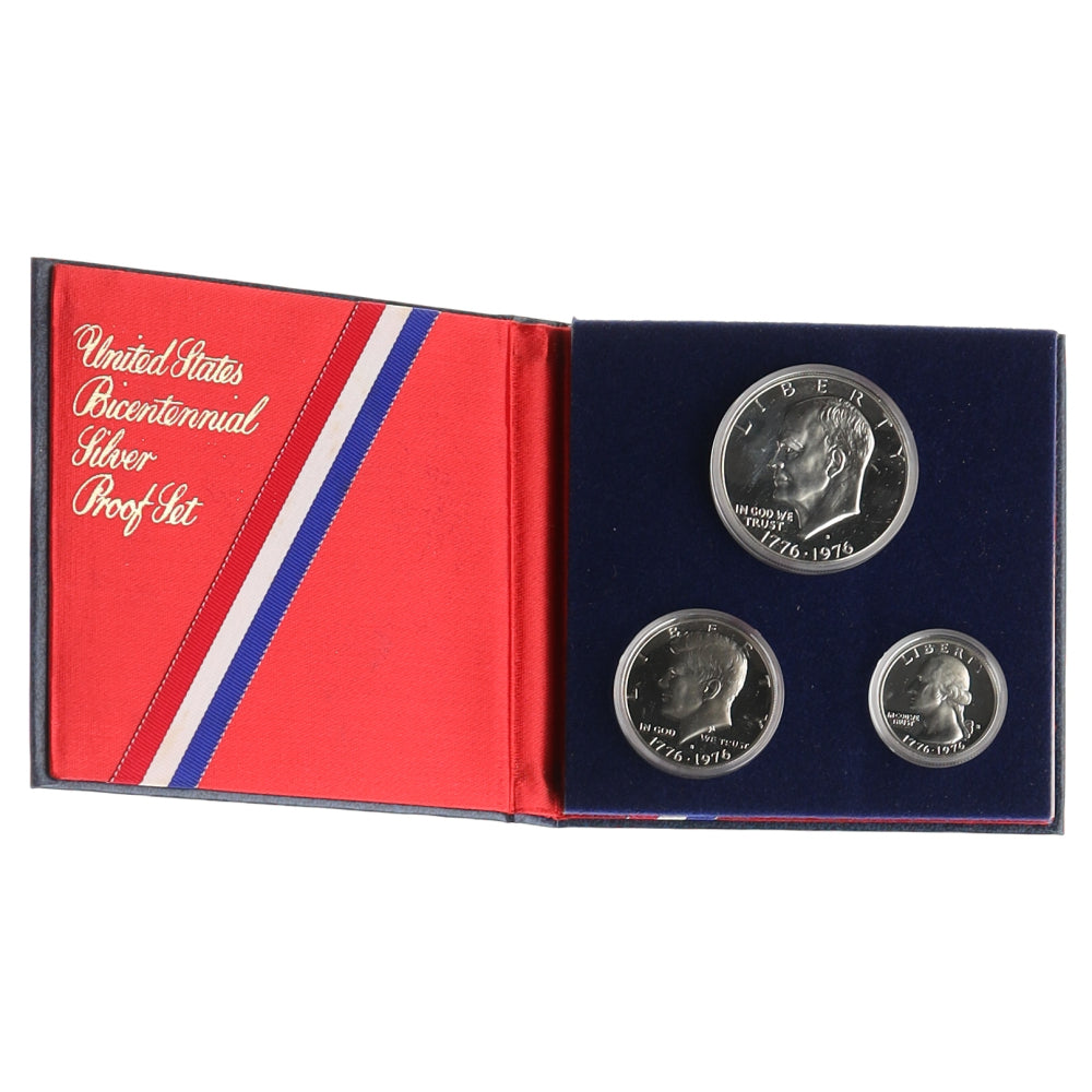 1976 US Bicentennial Silver 3 Coin Proof Set
