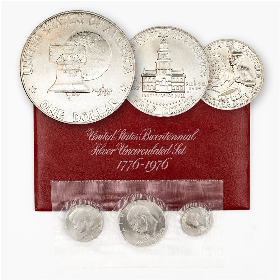 1976 US Mint Silver 3 Coin Proof Set