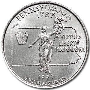 1999 Pennsylvania State Quarter - Uncirculated