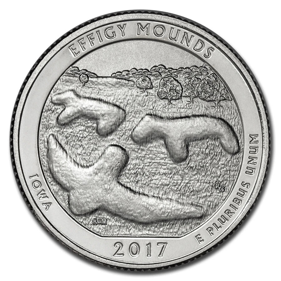 2017 Iowa "Effigy Mounds" State Quarter-Uncirculated