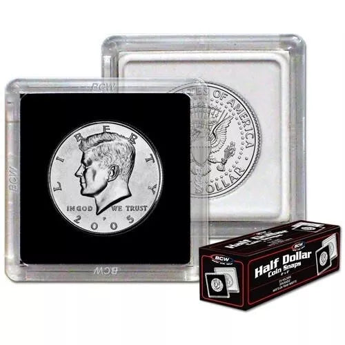 **(10) BCW 2X2 Coin Snaps-Half Dollar**