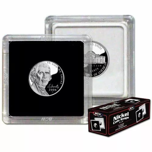**(10) BCW 2X2 Coin Snaps-Nickel**