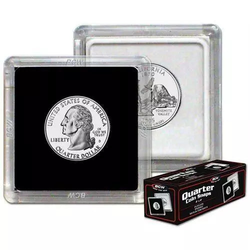 **(10) BCW 2X2 Coin Snaps-Quarter**